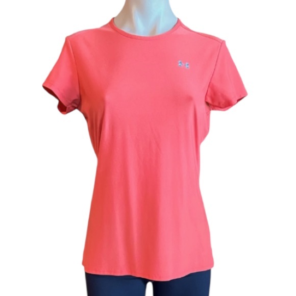Under Armour Orange Fitted Short Sleeve Tee Women’s S GUC - Picture 1 of 2